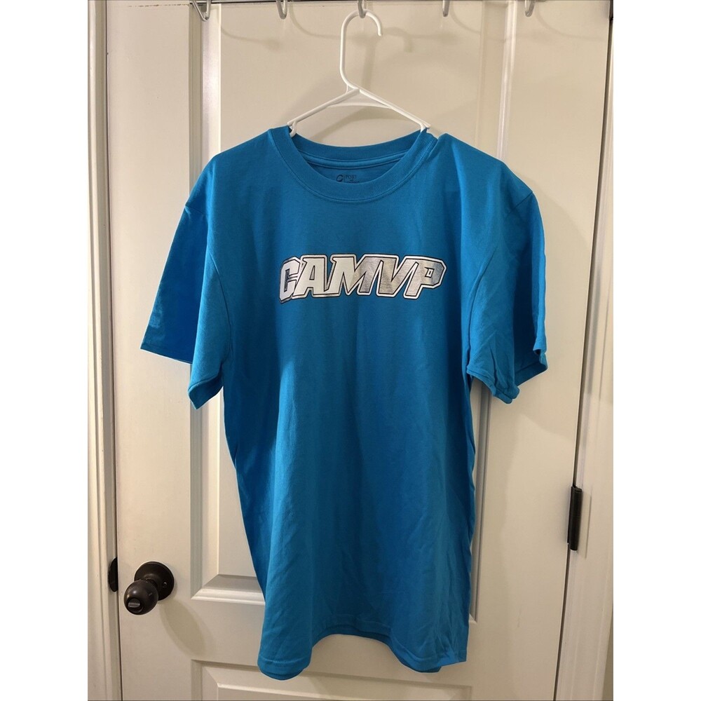 CAMVP Mens T-Shirt C Port And Company Turquoise Blue Adult Unisex